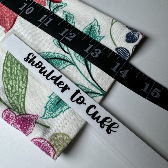 J.Jill Wearever Dress Extra Small Petite Ivory Floral Stretch Knit A Line Swing - Picture 8 of 12